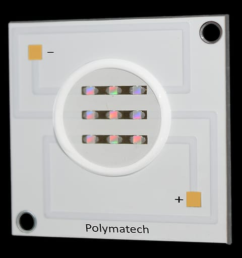 Indicative Polymatech Blue 450 nm chip-on-board LED